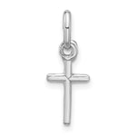 Sterling Silver Rhodium-plated Small Latin Cross Charm