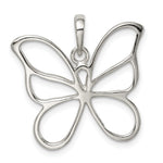 Sterling Silver Polished Cut-out Butterfly Pendant