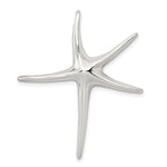 Sterling Silver Rhodium-plated Polished Dancing Starfish Chain Slide