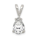 Sterling Silver 8x Pear CZ Pendant