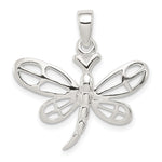 Sterling Silver Polished Dragonfly with Cut-out Wings Pendant