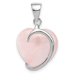 Sterling Silver Rose Quartz Heart Pendant