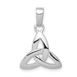 Sterling Silver Rhodium-plated Polished Trinity Pendant