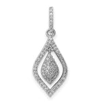 Sterling Silver Rhodium Diam. Fashion Pendant