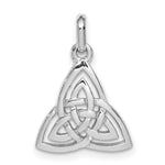Sterling Silver Rhodium-plated Polished Celtic Knot Symbol Pendant