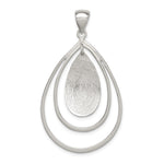 Sterling Silver Polished and Textured Teardrop Pendant