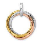 Sterling Silver Gold & Rose Gold-plated Rhodium-plated Pendant