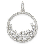 Sterling Silver CZ Circle Pendant