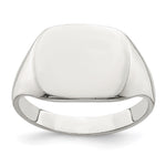 Sterling Silver 11x Solid Back Signet Ring