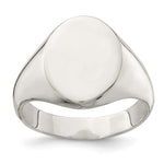 Sterling Silver 15x Closed Back Signet Ring