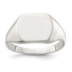 Sterling Silver 12x Closed Back Signet Ring