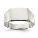 Sterling Silver 10x Open Back Signet Ring