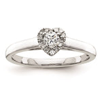 Sterling Silvadium Belle Amore Diamond S/M Engagement Ring