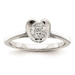 Sterling Silvadium Belle Amore Diamond Engagement Ring