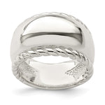 Sterling Silver Twisted Dome Stacked Ring