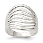Sterling Silver Polished Wave Ring