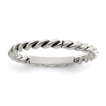 Sterling Silver Antiqued Twisted Women's Ring
