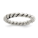 Sterling Silver Antiqued Twisted Women's Ring