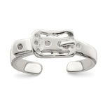 Sterling Silver Antiqued Buckle Toe Ring