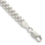 Sterling Silver Domed w/ Side D/C Curb Chain