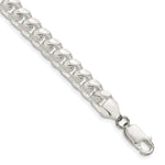 Sterling Silver Domed w/ Side D/C Curb Chain