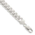 Sterling Silver Domed w/ Side D/C Curb Chain