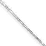 Sterling Silver Rhodium-plated Round Snake Chain w/ ext.
