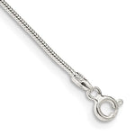 Sterling Silver Round Snake Chain Anklet