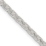 Sterling Silver Diamond-cut Round Spiga Chain