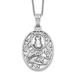Sentimental Expressions Sterling Silver Rhodium-plated Antiqued Animal Friends-Cat Necklace