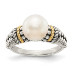 Shey Couture Sterling Silver with 14K Accent Antiqued Freshwater Cultured Pearl Ring
