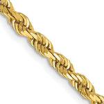 14K 22 Inch Diamond-cut Quadruple Rope Lobster Clasp Chain