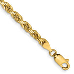 14K 8 Inch Diamond-cut Quadruple Rope Lobster Clasp Chain