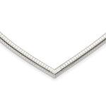 Sterling Silver Cubetto V-shaped Necklace