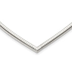 Sterling Silver Polished Cubetto V-shaped Necklace