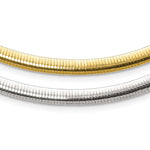 Sterling Silver Flash Gold-plate Reversible Cubetto Chain