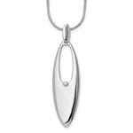 White Ice Sterling Silver Rhodium-plated 18 Inch Diamond Necklace with 2 Inch Extender