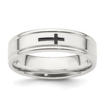 Sterling Silver Rhodium-plated Enamel Fancy Band Size 12