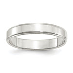 Sterling Silver Flat with Step Edge Size 8 Band