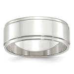 Sterling Silver Flat with Step Edge Size 11 Band