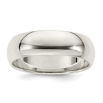 Sterling Silver Half Round Size 8.5 Band