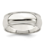 Sterling Silver Half Round Milgrain Size 5.5 Band