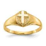 14k Polished Cross Size 4 Ring