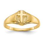 14k Polished Cross Size 3.5 Ring
