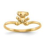 14k Polished Teddy Bear Size 5 Ring