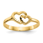 14k Two Hearts Size 5 Baby / Childs Ring