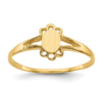 14k 3.0x Closed Back Size 3 Fancy Oval Signet Ring