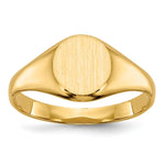 14k Childs Closed Back Signet Ring