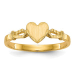 14k 5.0x Open Back Size 3 Heart Signet Ring