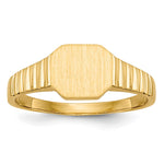 14k 7.5x Child's Open Back Signet Ring